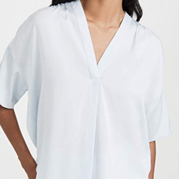 VINCE Double V-Neck blouse - Picture 1 of 5